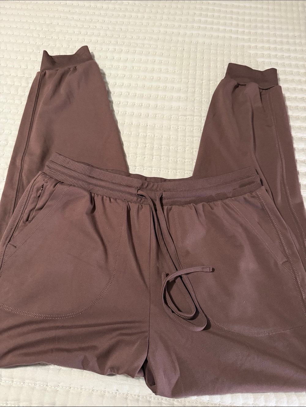 Rachel Zoe Womens Drawstring Joggers in Mauve Brown size medium